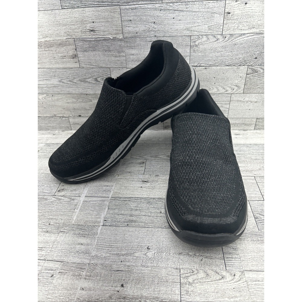 Skechers Expected Gomel Black Slip On Relaxed Fit Shoes 65086 Men Size 11.5